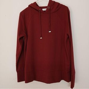 🌞 Danskin maroon pull over long sleeve hoodie Women size M